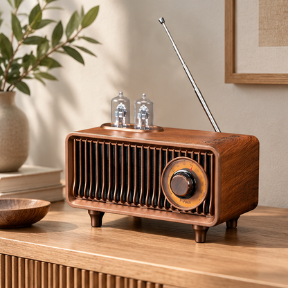 Royeva Vintage Bluetooth Speaker-Wireless Retro FM Radio Audio Player