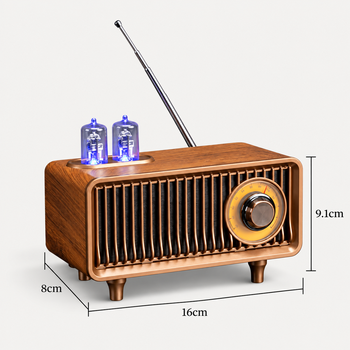 Royeva Vintage Bluetooth Speaker-Wireless Retro FM Radio Audio Player