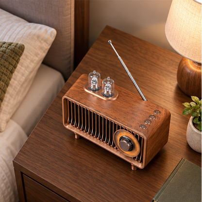 Royeva Vintage Bluetooth Speaker-Wireless Retro FM Radio Audio Player