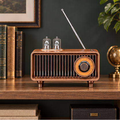 Royeva Vintage Bluetooth Speaker-Wireless Retro FM Radio Audio Player