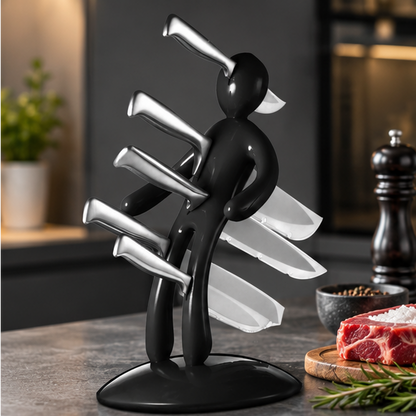 Royeva Modern Artistic Knife Holder Block For Kitchen Countertop Storage