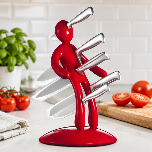 Royeva Modern Artistic Knife Holder Block For Kitchen Countertop Storage