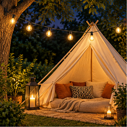 Royeva Outdoor String Lights-G40 Shatterproof Patio Lights With Remote