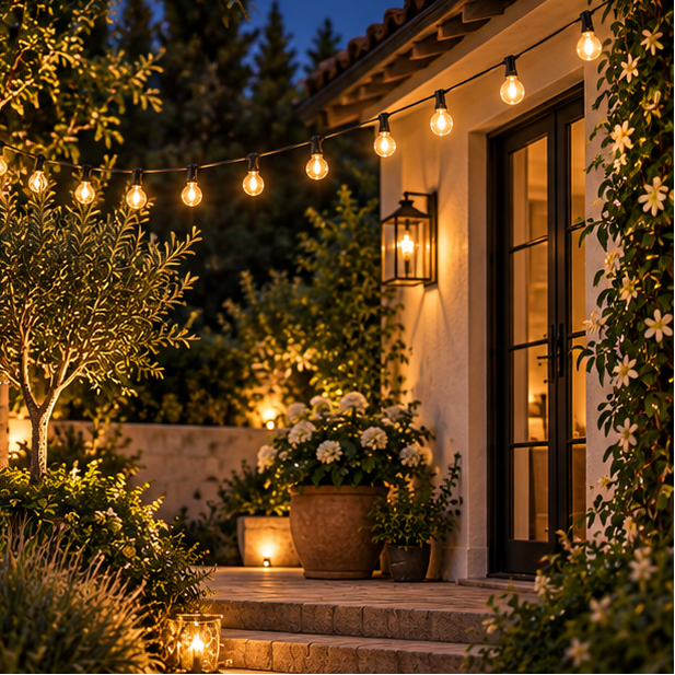 Royeva Outdoor String Lights-G40 Shatterproof Patio Lights With Remote