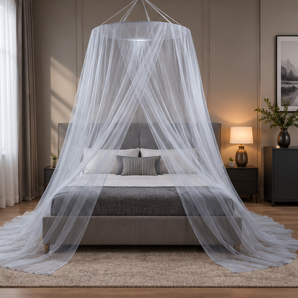 Royelle Foldable Mosquito Net-Pop Up Insect Protection Tent For Travel Bed