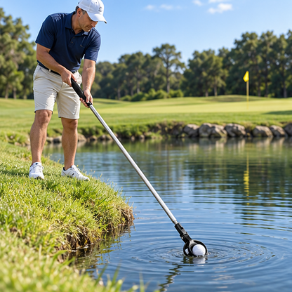 Royeva Stainless Steel Telescopic Golf Ball Retriever With Easy Grip Handle