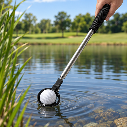 Royeva Stainless Steel Telescopic Golf Ball Retriever With Easy Grip Handle