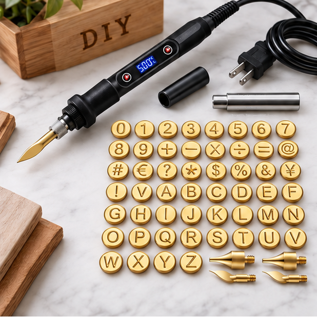 Royelle Wood Burning Tool Set-Adjustable Temperature Pyrography Kit For DIY Crafts
