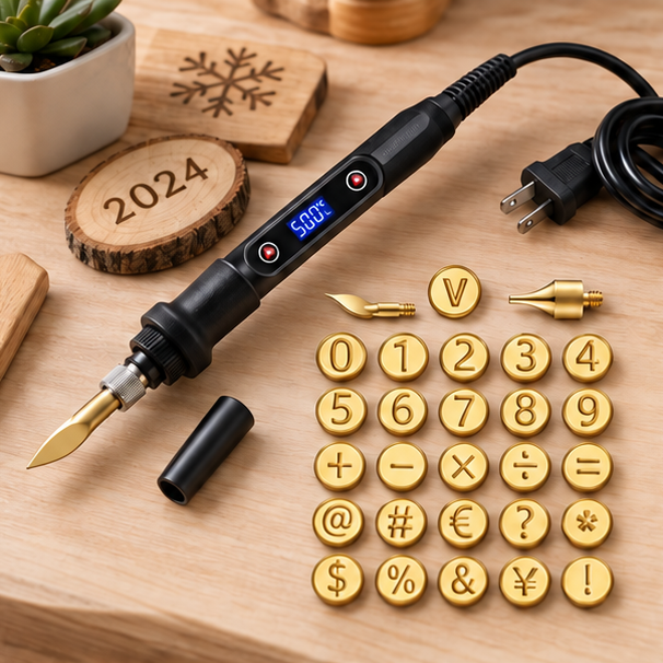 Royelle Wood Burning Tool Set-Adjustable Temperature Pyrography Kit For DIY Crafts