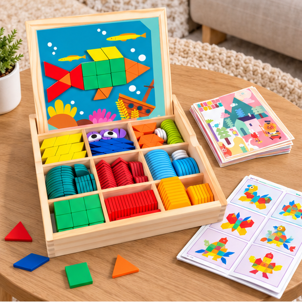 Royelle Wooden Magnetic Building Blocks-Educational STEM Toy For Kids