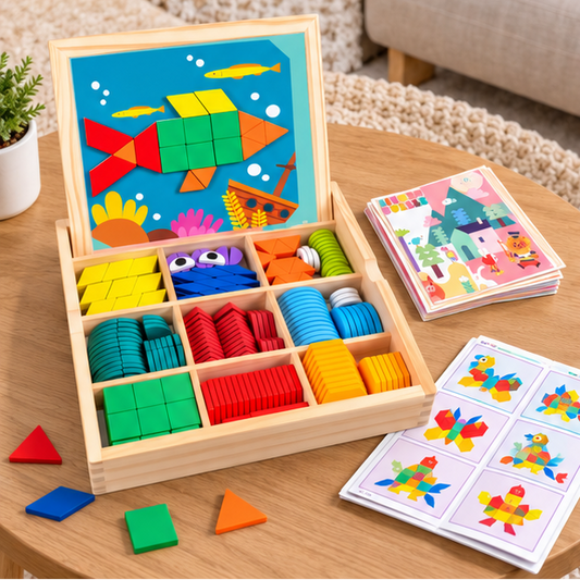 Royelle Wooden Magnetic Building Blocks-Educational STEM Toy For Kids