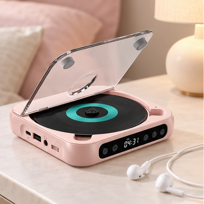 Royeva Portable Bluetooth CD Player-Rechargeable Compact Audio Player