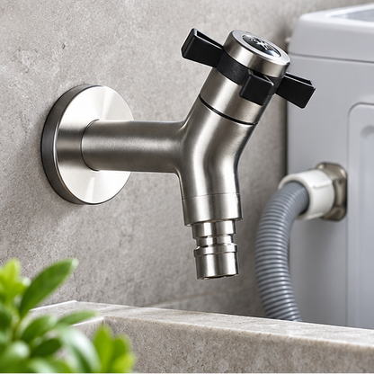 Royeva Wall Mounted Outdoor Garden Water Tap-Stainless Steel Brass Core Valve