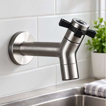 Royeva Wall Mounted Outdoor Garden Water Tap-Stainless Steel Brass Core Valve