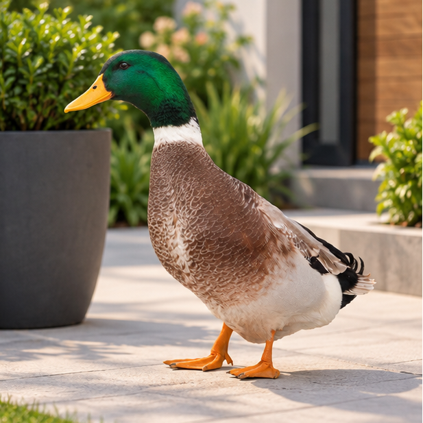 Royelle Realistic Mallard Duck Garden Statue-Outdoor Yard Decor