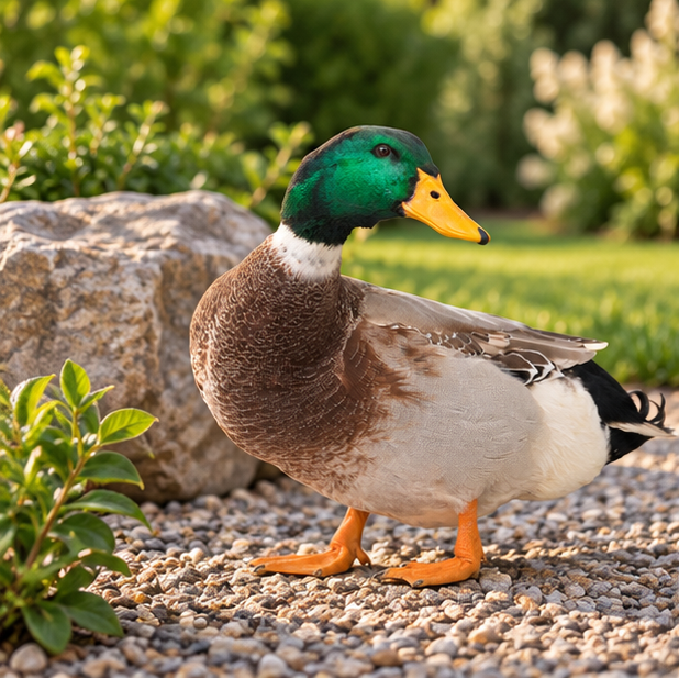 Royelle Realistic Mallard Duck Garden Statue-Outdoor Yard Decor