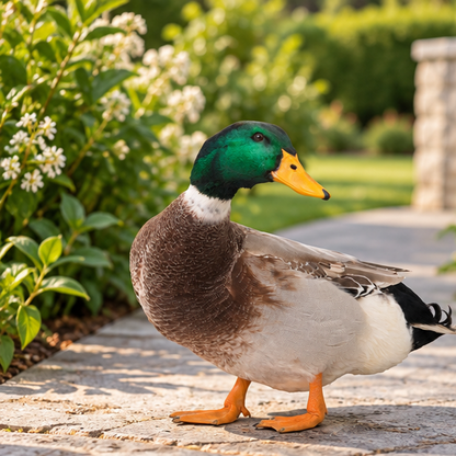 Royelle Realistic Mallard Duck Garden Statue-Outdoor Yard Decor