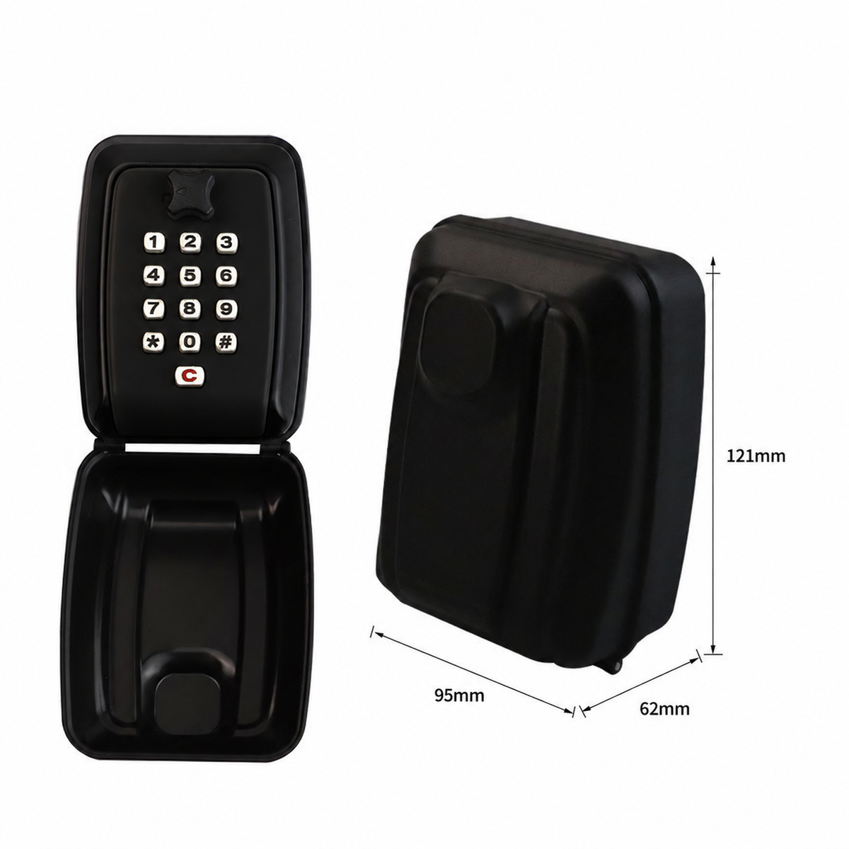Royeva Outdoor Weatherproof Wall Mount Key Safe With Combination Lock