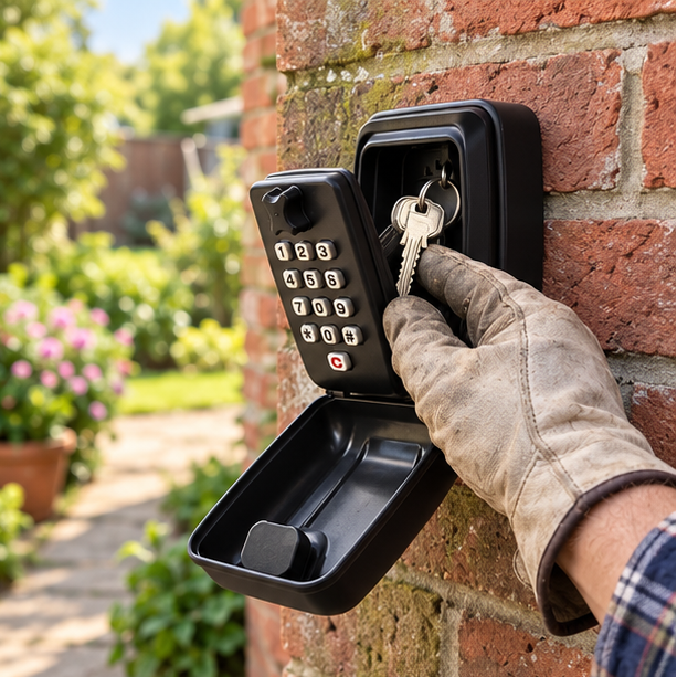 Royeva Outdoor Weatherproof Wall Mount Key Safe With Combination Lock