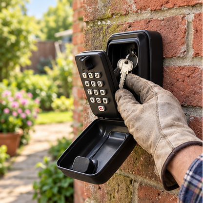 Royeva Outdoor Weatherproof Wall Mount Key Safe With Combination Lock