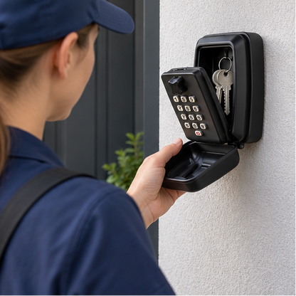 Royeva Outdoor Weatherproof Wall Mount Key Safe With Combination Lock