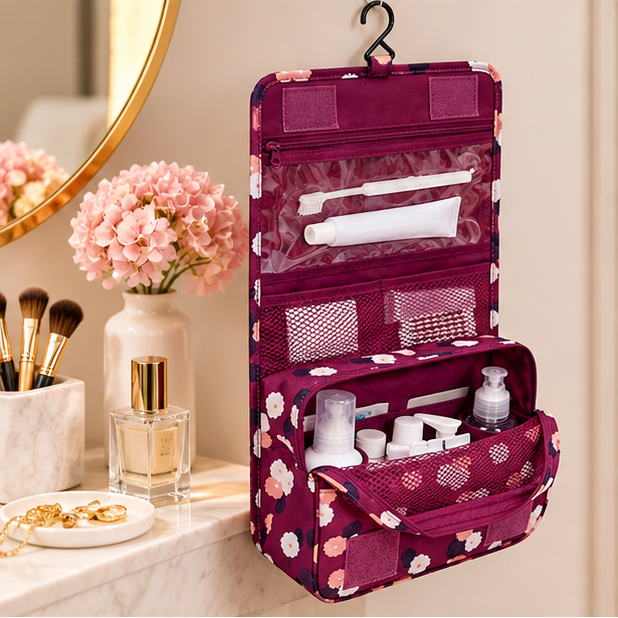Royeva Waterproof Hanging Toiletry Bag And Travel Organizer For Cosmetics