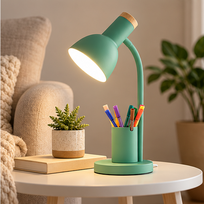 Novara LED Desk Lamp With Pen Holder And Organizer For Study Table