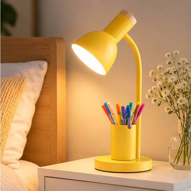 Novara LED Desk Lamp With Pen Holder And Organizer For Study Table