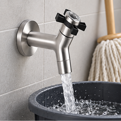 Royeva Wall Mounted Outdoor Garden Water Tap-Stainless Steel Brass Core Valve