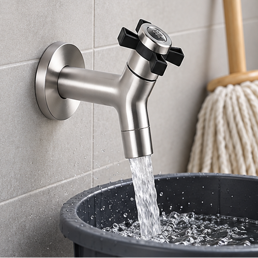 Royeva Wall Mounted Outdoor Garden Water Tap-Stainless Steel Brass Core Valve