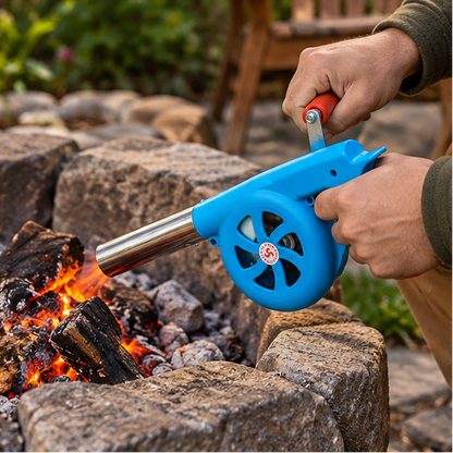 Royelle Manual Crank Barbecue Air Blower For Outdoor Fire Ignition