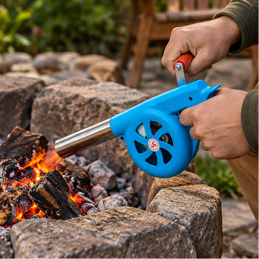 Royelle Manual Crank Barbecue Air Blower For Outdoor Fire Ignition