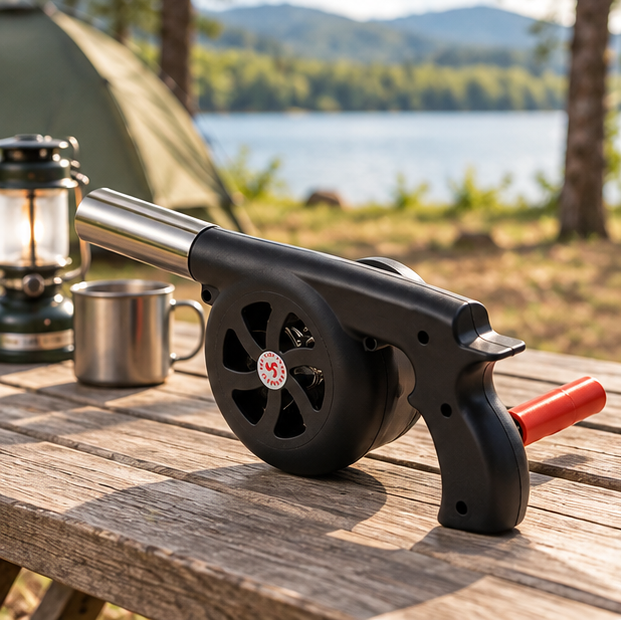Royelle Manual Crank Barbecue Air Blower For Outdoor Fire Ignition