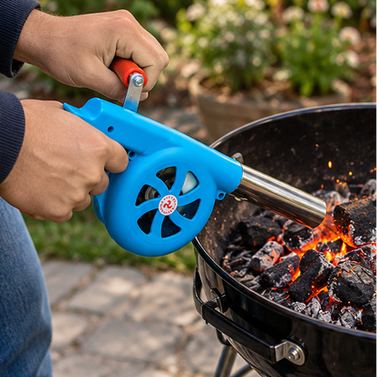 Royelle Manual Crank Barbecue Air Blower For Outdoor Fire Ignition