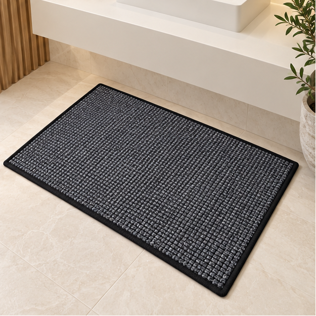 Royelle Non-Slip Braided Bath Mat-Absorbent Fast Drying Bathroom Rug
