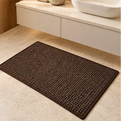 Royelle Non-Slip Braided Bath Mat-Absorbent Fast Drying Bathroom Rug