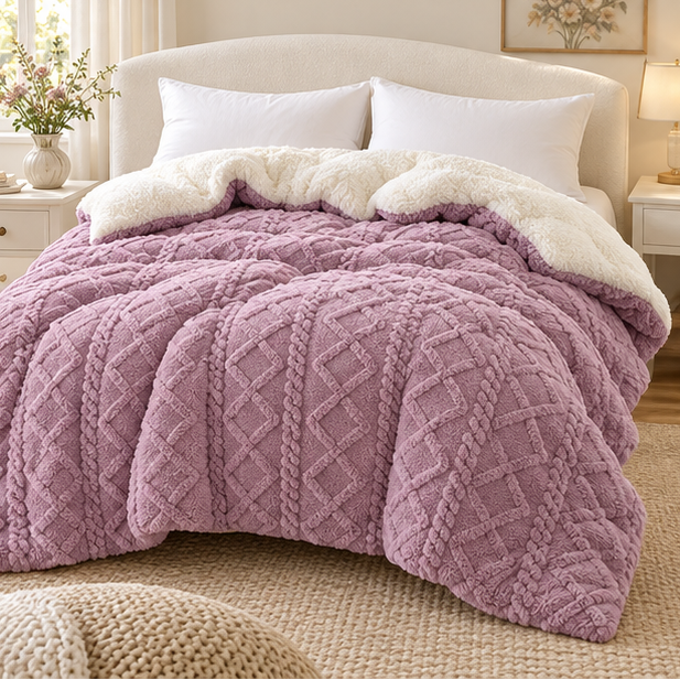 Royeva Heavy Weighted Blanket-Soft Velvet Warm Comforter