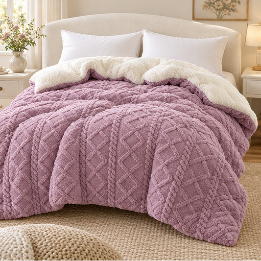 Royeva Heavy Weighted Blanket-Soft Velvet Warm Comforter