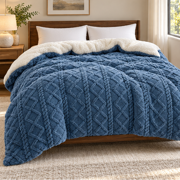 Royeva Heavy Weighted Blanket-Soft Velvet Warm Comforter