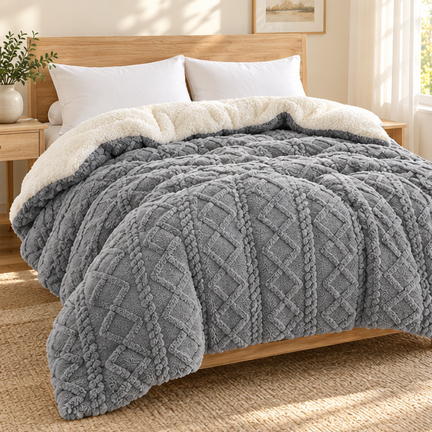 Royeva Heavy Weighted Blanket-Soft Velvet Warm Comforter