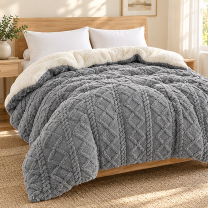 Royeva Heavy Weighted Blanket-Soft Velvet Warm Comforter