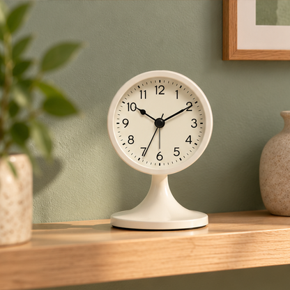 Royeva Silent Metal Alarm Clock with Nightlight for Bedroom