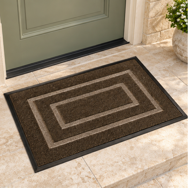 Royeva Heavy Duty Front Door Mat-Non Slip Rubber Backing Indoor Outdoor Entryway Rug
