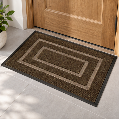 Royeva Heavy Duty Front Door Mat-Non Slip Rubber Backing Indoor Outdoor Entryway Rug