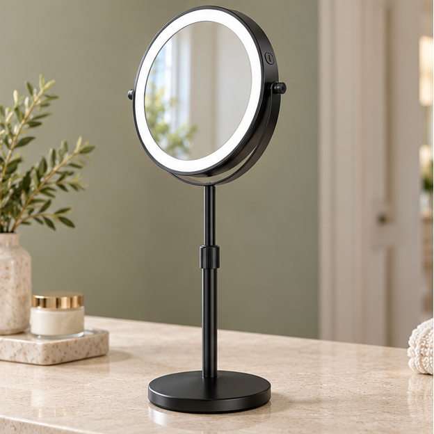 Royeva Lighted Makeup Mirror With 10X Magnification-Dimmable USB Powered Vanity Mirror