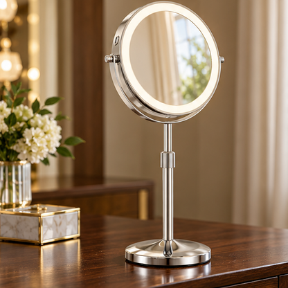 Royeva Lighted Makeup Mirror With 10X Magnification-Dimmable USB Powered Vanity Mirror