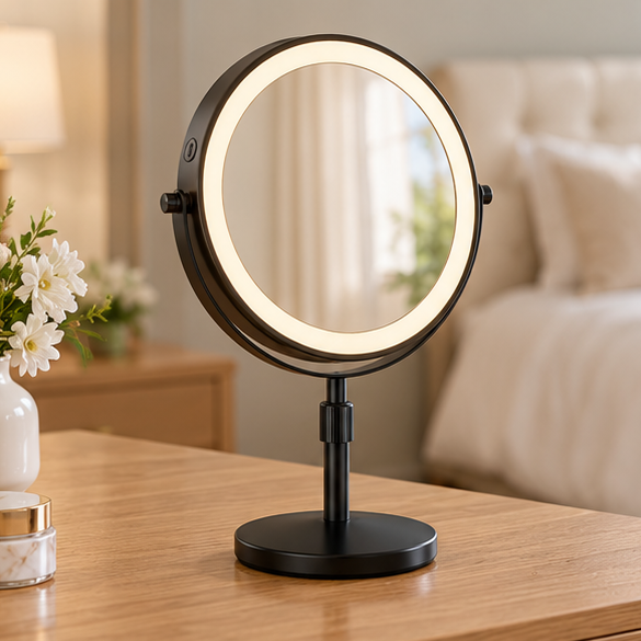 Royeva Lighted Makeup Mirror With 10X Magnification-Dimmable USB Powered Vanity Mirror
