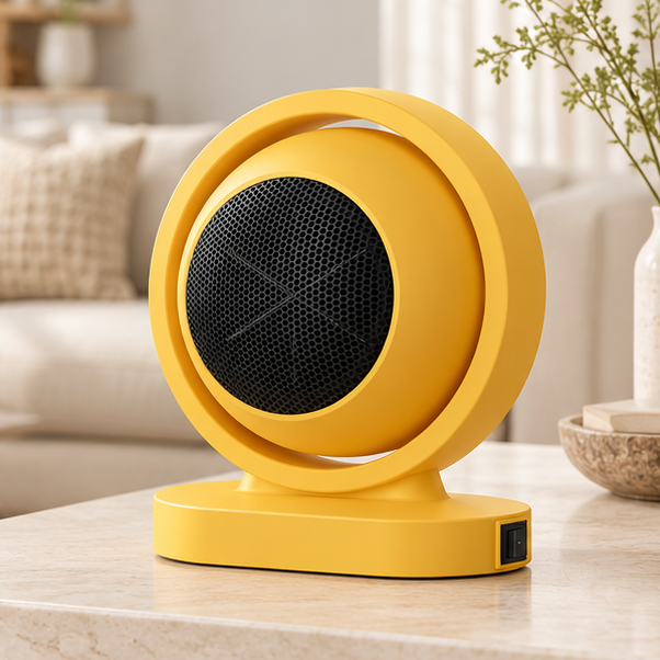 Novara Portable Electric Space Heater-Quiet Fast Heating Desktop Ceramic Fan