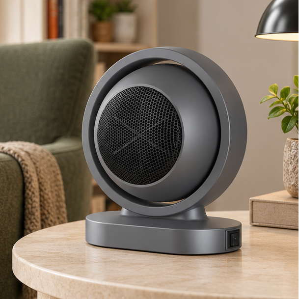 Novara Portable Electric Space Heater-Quiet Fast Heating Desktop Ceramic Fan