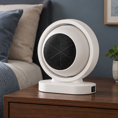 Novara Portable Electric Space Heater-Quiet Fast Heating Desktop Ceramic Fan